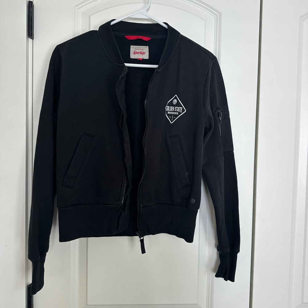 Golden State Warriors Women's Black Sportige Jacket Size Small